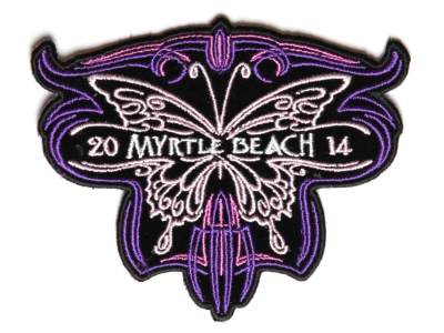 Myrtle Beach 2014 Patch Purple Butterfly